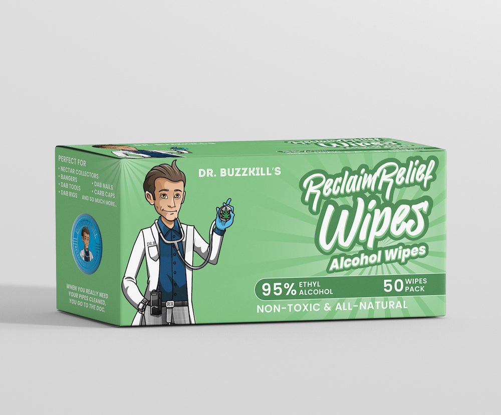 Dr. Buzzkill's Reclaim Relief Wipes: All Natural Ethanol Alcohol - 50 Count