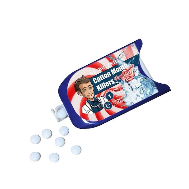 Dr. Buzzkill's Cotton Mouth Killers: Peppermint Mouthwatering Mints