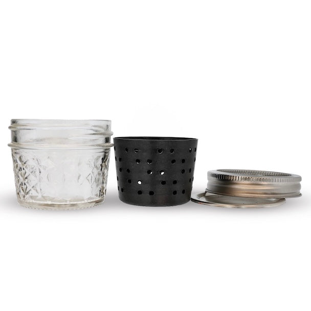 Dr Buzzkill's Mini Glass Dunk Tank: Iso Jar with Strainer