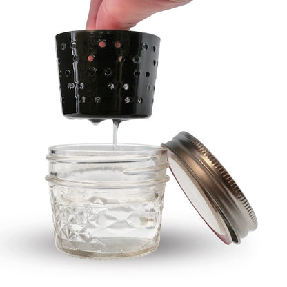 Dr Buzzkill's Mini Glass Dunk Tank: Iso Jar with Strainer