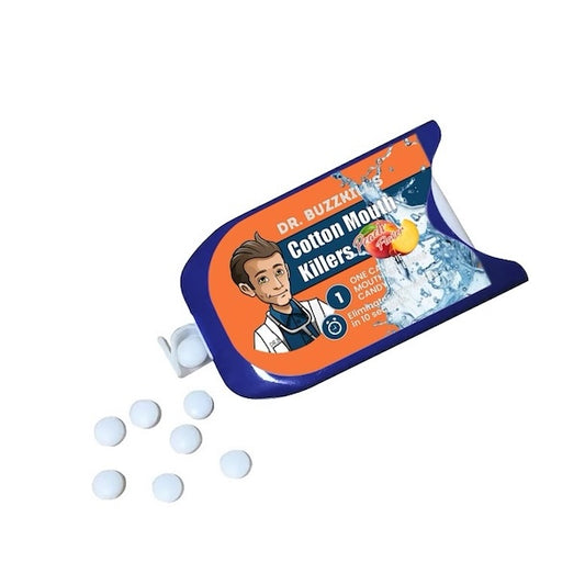 Dr. Buzzkill's Cotton Mouth Killers: Peach Mouthwatering Mints