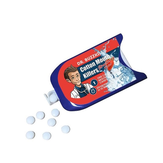 Dr. Buzzkill's Cotton Mouth Killers: Strawberry Mouthwatering Candy
